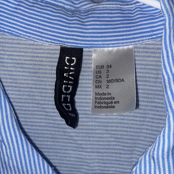 Ladies Divided by H&M long sleeve blue button up boyfriend shirt - Picture 4 of 6